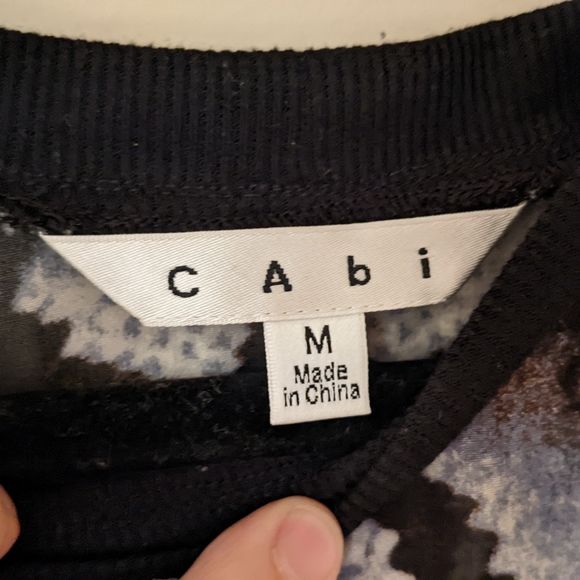 Cabi Size Medium Sheer Mixed Animal Print Crew Neck Blouse Snakeskin? - Picture 7 of 7